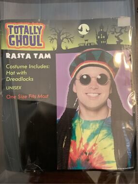 NIB Totally Ghoul "Rasta Tam" Unisex Halloween Hat and Wig